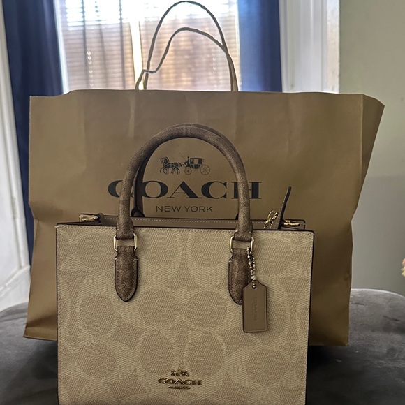 Coach Tan Signature Satchel